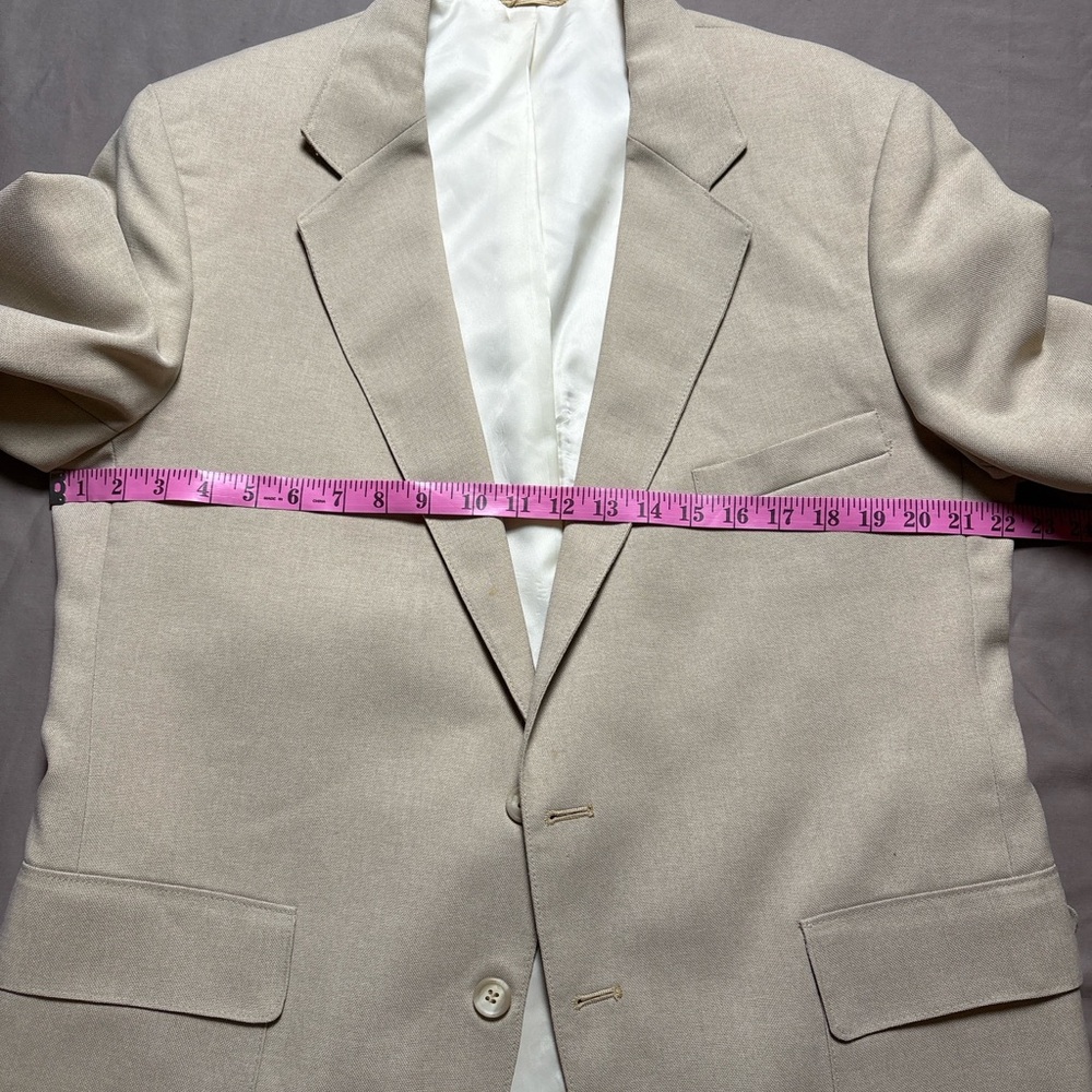 Vintage Levi’s Action Suit Blazer Beige STA-PREST | Western Menswear 42R - Picture 7 of 7